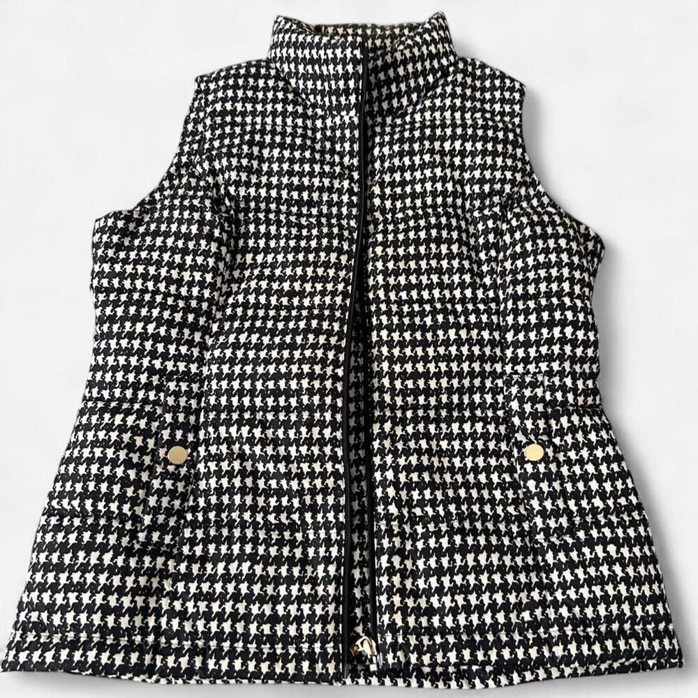Women's Houndstooth Puffer Vest